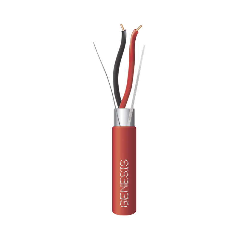 Bobina de 152 Metros de Alambre / 2 x 18 AWG / Riser / BLINDADO / Tipo FPLR / Color Rojo / Para Aplicaciones en Sistemas de Detección de Incendio y Sistemas de Evacuación