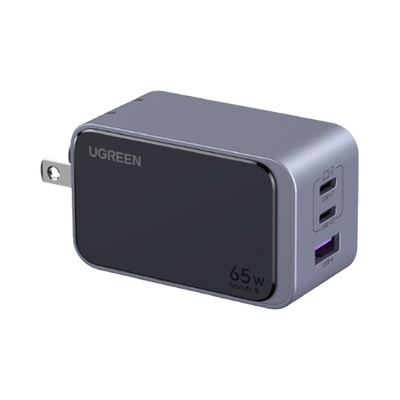 Cargador de 65W serie Nexode S | 3 Puertos de Carga Rápida | 2 USB-C | 1 USB-A | Tecnología GaN II | PD3.0 | QC4.0 | FCP/SCP/AFC/PPS/PPS2.0 | Tecnología de Protección Térmica | Optimiza la Carga | Carcasa Ignifuga. - Toer