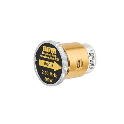 Elemento de 500 Watt en linea 7/8" para Wattmetro BIRD 43 en Rango de Frecuencia de 2 a 30 MHz.
