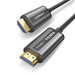 Cable HDMI de 30 Metros por Fibra Óptica 4K@60Hz | Fibra de 4 núcleos + Cobre estañado de 7 núcleos | Compatible con HDMI 2.0 | Alta velocidad 18 Gbps | 3D | HDR | Carcasa de  Zinc | Premium | 2 Años de Garantía. - Toer