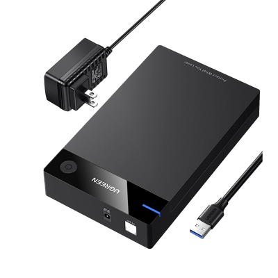 Carcasa de Disco Duro para  3.5" y  2.5" (Enclosure) | Con Cable USB 3.0 | Para HDD 3.5" / SSD 2.5" | SATA I/II/III | UASP | Hasta 16 TB | Compatible con Windows, Linux, Mac OS | No Requiere Controlador | Cable 1m | Incluye Adaptador d - Toer