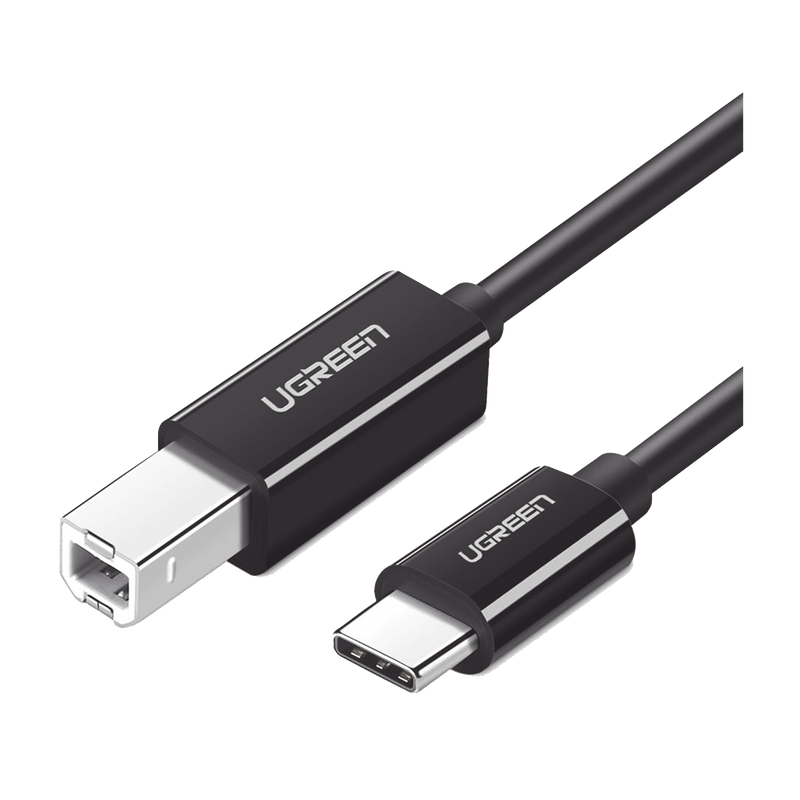 50446 Cable de Impresora o escáner USB-C | 1m (6 pies) | USB Tipo C a USB 2.0 Tipo B | Soporta Thunderbolt 3 | Alta velocidad | DAC | Compatible con Brother HP, Canon, Lexmark, Epson, Dell, Xerox, Samsung, etc.