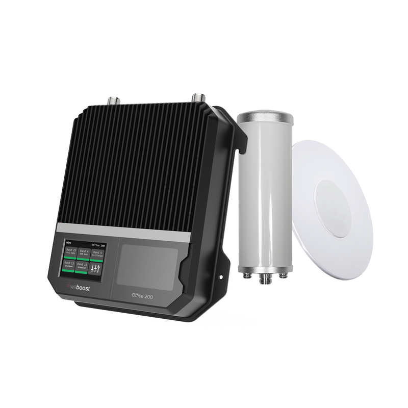 KIT Amplificador de señal celular 4G LTE, 3G y VOZ. Especial para cubrir áreas de hasta 1600 m² por ser de grado comercial e industrial. Soporta múltiples operadores, tecnologías y usuarios.