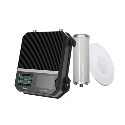 Kit Amplificador de Señal Celular 2G, 3G y 4G / Mejora llamadas convencionales y VoLTE / Amplifica señal de TELCEL, AT&T y MOVISTAR / Cubre hasta 400 m² con una antena y hasta 1600 m² con 4 antenas.