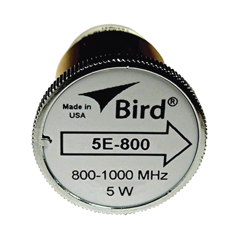Elemento de 5 Watt en linea 7/8 para Wattmetro BIRD 43 en Rango de Frecuencia de 800 a 1000 MHz.