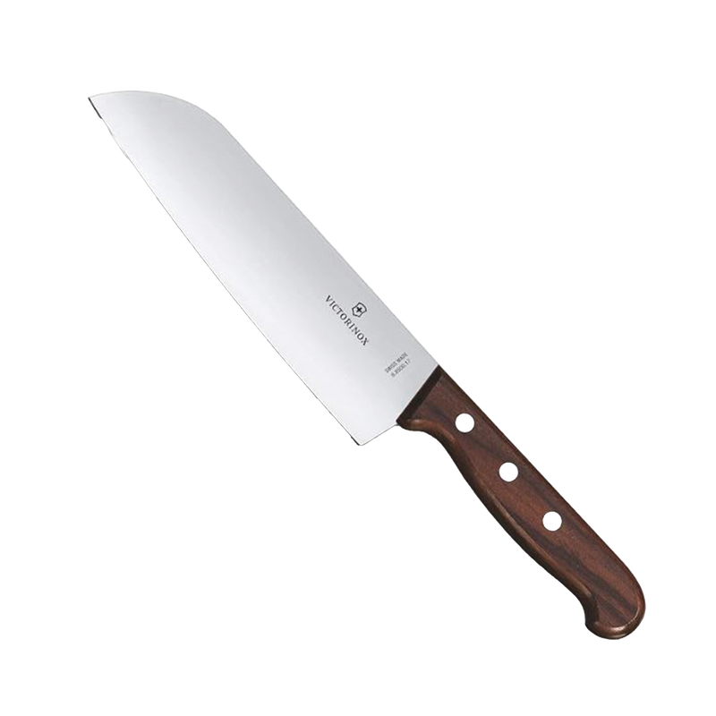6.8500.17G Cuchillo Santoku Wood de 17 cm, Filo con Corte Recto, Estilo Japonés