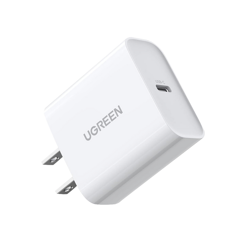 Cargador USB-C de 20W | 1 USB-C de Carga Rápida | QC4.0+ | PD3.0 | PPS | BC1.2| Carga Inteligente | Chip PWM | Múltiple Protección | Mayor Eficiencia Energética | Tamaño Compacto | Carcasa Ignifuga | Color Blanco.