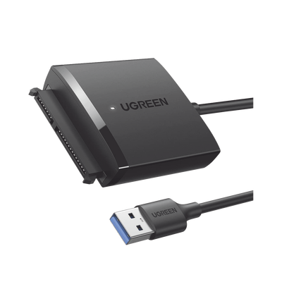 Adaptador USB 3.0 a SATA III | Compatible con Disco Duro HDD y SSD de 2.5" y 3.5" de hasta 12 TB | Velocidad USB 3.0 de hasta 5 Gbps | Alta Velocidad con UASP & TRIM | Cable de 50 cm. - Toer
