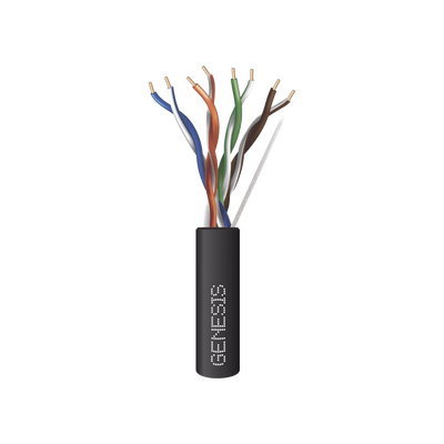 Bobina de Cable de 305 Metros (1000 Pies) / UTP Cat6 PLENUM / Color Negro / UL, CMP SPNLS / Probado a 350 MHz / Aplicaciones de CCTV / Redes de Datos / IP Megapixel / Control RS485