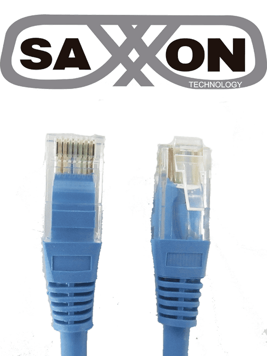 SAXXON P5E2UA - Cable patch cord UTP 2 metros / CAT 5E / Color azul
