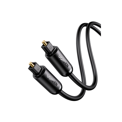 Cable Óptico Toslink (S/PDIF) de Alta Calidad para Audio Digital / 3 Metros / Tapa de Proteccion / Dolby 7.1 Canales / Diseño Durable / Plug & Play / Color Negro - Toer