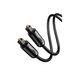 Cable Óptico Toslink (S/PDIF) de Alta Calidad para Audio Digital / 3 Metros / Tapa de Proteccion / Dolby 7.1 Canales / Diseño Durable / Plug & Play / Color Negro - Toer