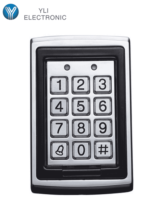 YLI YK568L - Teclado para Control de Acceso / Salidas  NC y NO / Exterior e Interior / 500 Usuarios password o tarjeta  ID 125 Khz
