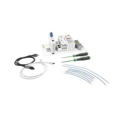 Starterkit Linux PFC200 Controller, 2ª Generación, 2 x ETHERNET, RS-232/RS-485, Entradas/Salidas Digitales, Programación Abierta CODESYS, e!COCKPIT