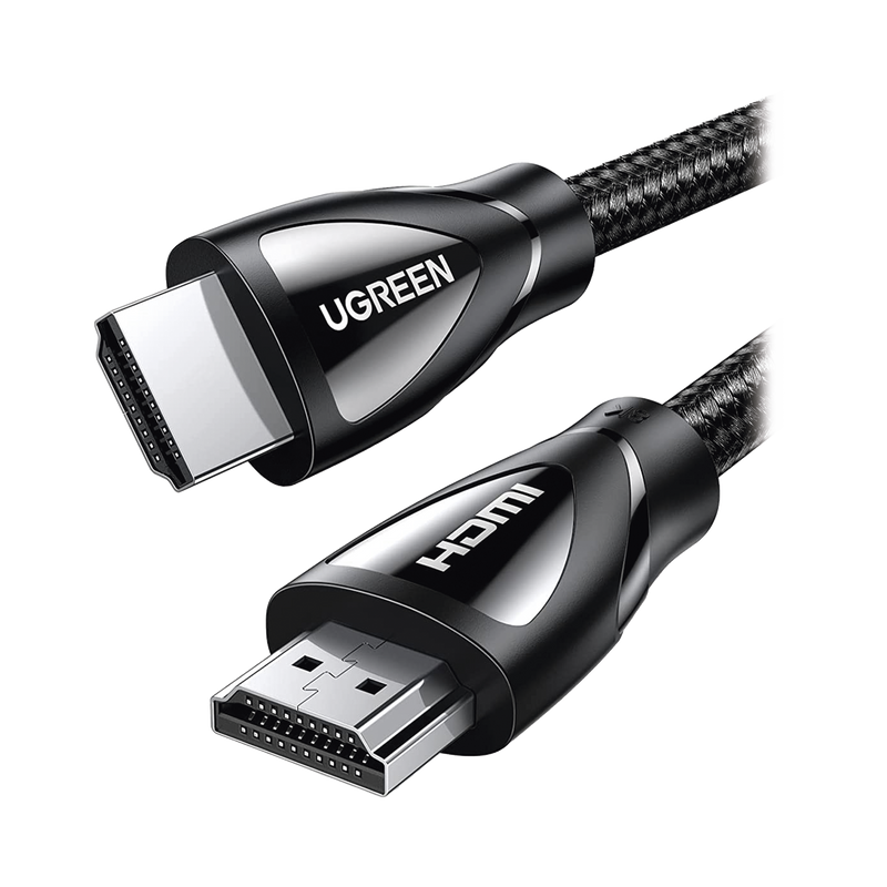 80401 Cable HDMI 2.1 de Nylon Trenzado / 1 Metro / 8K@60Hz/4K@120Hz / eARC (Canal de Retorno de Audio / HDR10+ / VVR / HEC (Canal Ethernet HDMI) / ALLM / 3D / Dolby Atmos / Dolby Visión / 48 Gbps / Mayor Duración.