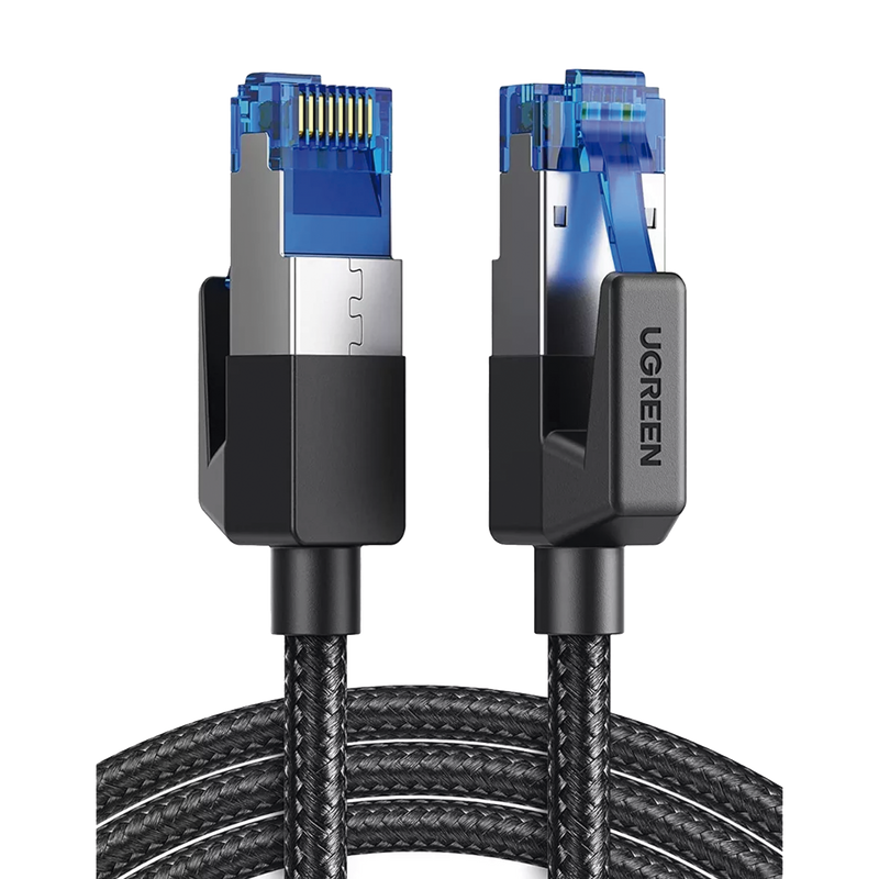 80429 Cable Ethernet Cat8 CLASSâ? F/FTP Redondo con Malla de Nylon 1 Metro