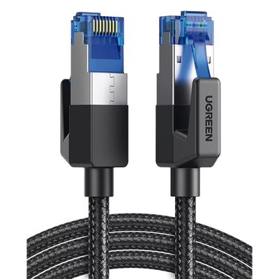 Cable Ethernet Cat8 CLASSâ… F/FTP Redondo con Malla de Nylon 2 Metros - Toer