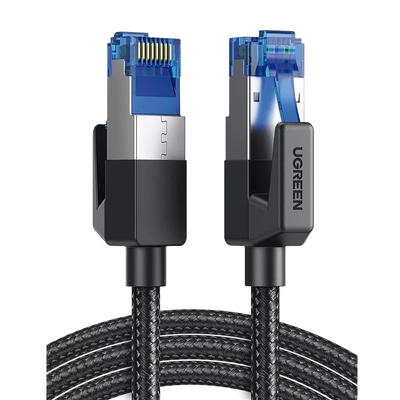 Cable Ethernet Cat8 CLASSâ… F/FTP Redondo con Malla de Nylon 5 Metros - Toer