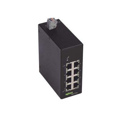 Switch Industrial ECO / 8 Puertos Gigabit 1000Base-T / Montaje Riel DIN / IP30 / -40°C a +70°C / Protección Sobretensión / Auto MDI-X