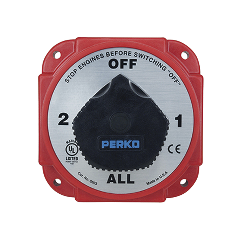 8603DP Switch Selector de Batería y Alternador de Servicio Pesado, para Sistemas Eléctricos Marinos