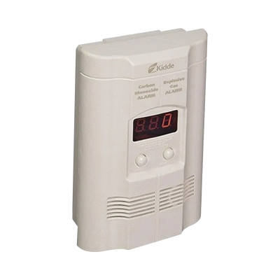 Detector Autónomo de Monóxido de Carbono (CO) y Gases Explosivos (Propano y Metano)  | Pantalla Digital | Conexión Directa a 120 Vca | Batería de Respaldo Incluida  | Paquete de 2 Pzas