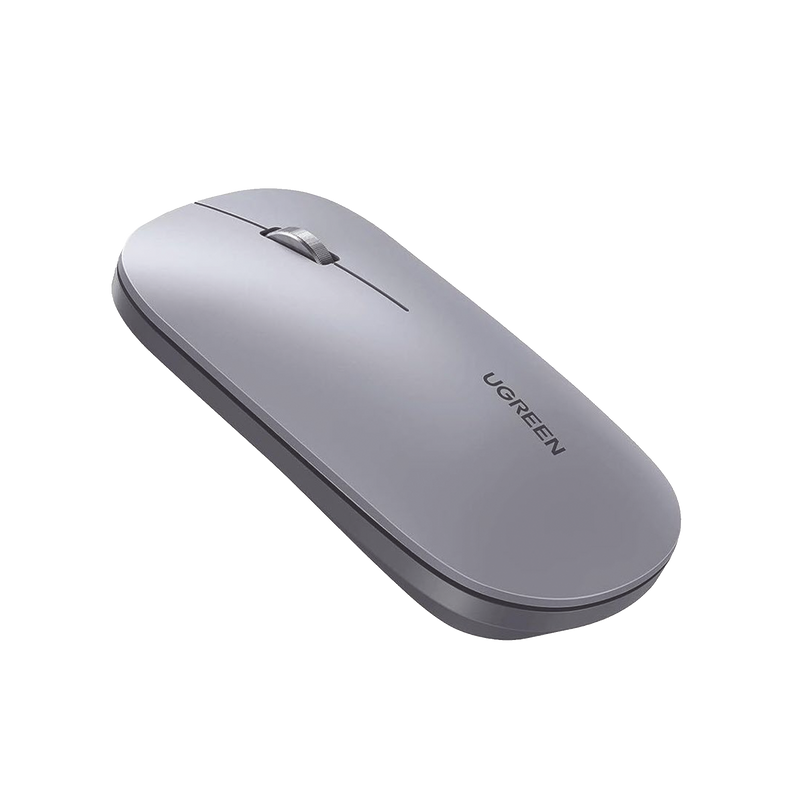 90373 Mouse inalámbrico 2.4 GHz | Ultra Delgado y Silencioso | DPI 1000/1600/2000/4000 (Ajustable) | Alcance 10m | Scroll de Aluminio | Adaptable a diferentes superficies | Diseño suave al tacto | Contiene Receptor USB | Color Gris.