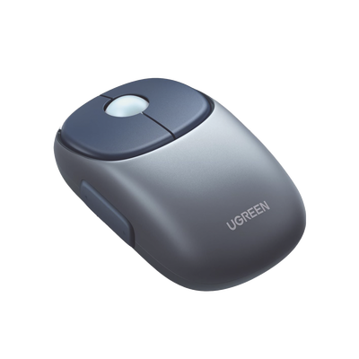 Mouse Inalámbrico FUN | Recargable| 2.4G & Bluetooth | 4 Niveles de DPI | Silencioso | Ergonómico | 5 Botones | Compatible con Windows, macOS 10.5, Android iOS Linux y Chrome OS | Color Azul. - Toer