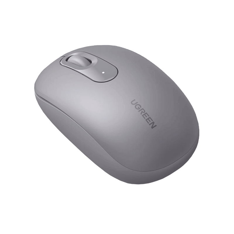 90669 Mouse Inalámbrico 2.4G 800/1200/1600/2400 DPI | Función de 3 botones | Alcance 10m | Silencioso |  Ergonómico | Anti-caída y Anti-interferencias | Batería Alcalina AA incluida  | Color Grey.