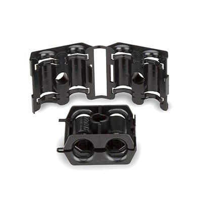 Sujetador Doble para Cable con Diámetro de 9 a 12 mm (0.35 a 0.47 Pulgadas). Paquete de 10 Piezas