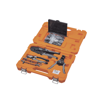 Juego de Herramientas de Conexión Fotovoltaica (Solar), 6 Piezas: Estuche, 2 Llaves Aisladas MC4, Cortador 1/0 AWG Al, Pelacables 6-12 AWG Sólido y 8-14 AWG Trenzado, Ponchadora MC4T 10-14 AWG - Toer