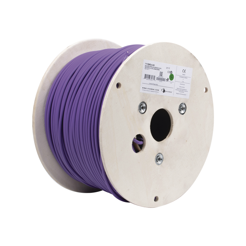9A6L4-A5 Bobina de Cable Blindado F/UTP de 4 Pares, Z-MAX, Cat6A, Soporte de Aplicaciones 10GBase-T, LS0H (Libre de Gases Toxicos), Color Violeta, 305m