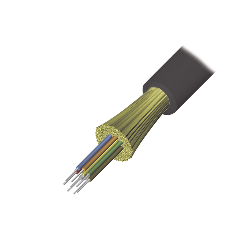 9GD5H006D-T501M Cable de Fibra Óptica de 6 hilos, Interior/Exterior, Tight Buffer, No Conductiva (Dieléctrica), LS0H, Multimodo OM4 50/125 optimizada, 1 Metro