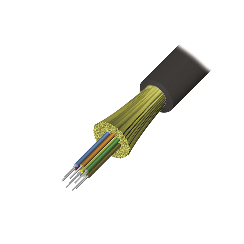 9GD5R006D-T301A Cable de Fibra Óptica de 6 hilos, Interior/Exterior, Tight Buffer, No Conductiva (Dieléctrica), Riser, Multimodo OM3 50/125 optimizada, 1 Metro
