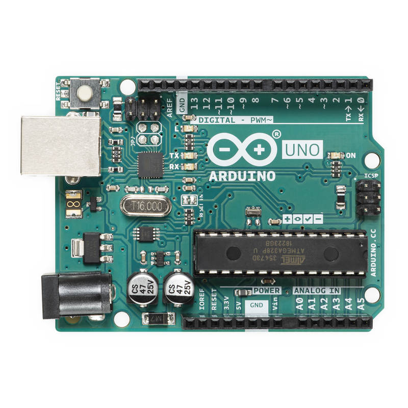 A-000066 Arduino UNO REV3 / Una gran herramienta para iniciar en el mundo de la electrónica y la programación,  Chip reemplazable,  Adaptador para batería 9v