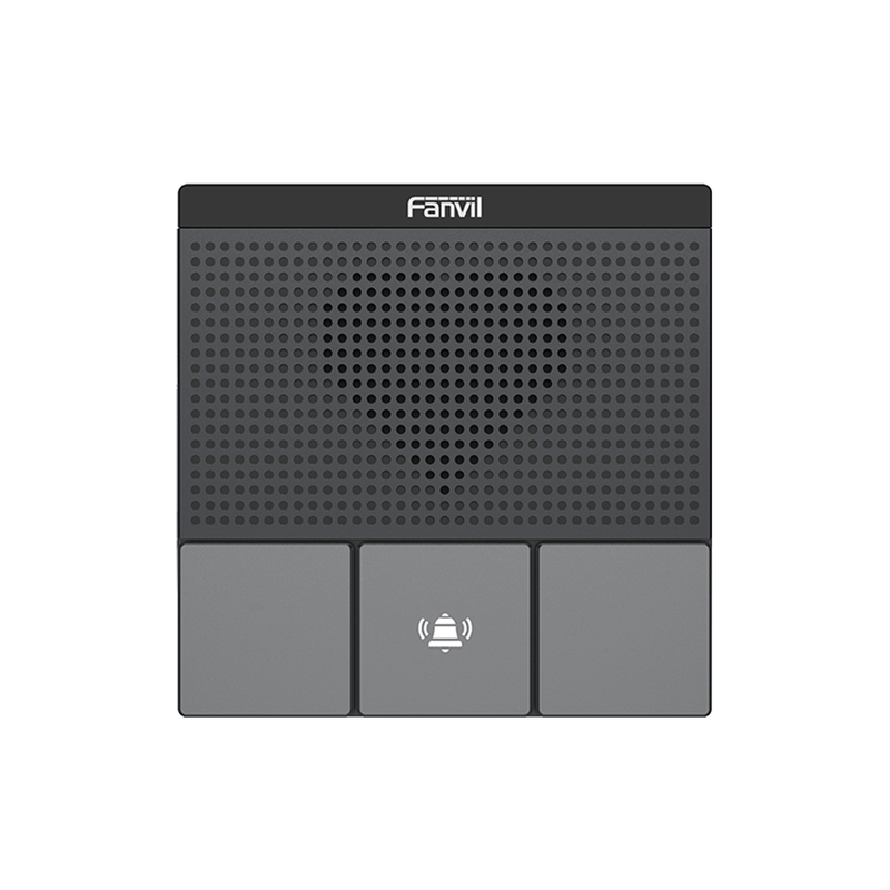 A10W Mini Intercomunicador Wi-Fi para hotelería, hospitales, con diseño elegante, PoE, 3 botones, 1 relevador integrado de salida y entrada.