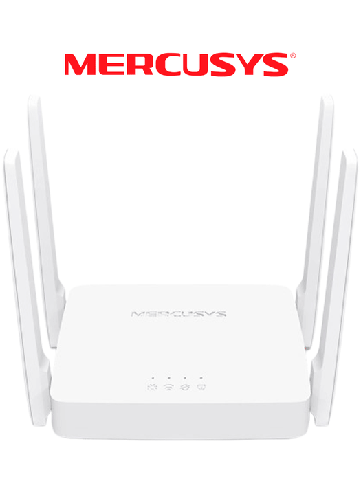 MERCUSYS AC10 - Router inalámbrico AC1200 / 2 Puertos LAN 10/100 / 1 Puerto WAN 10/100 / 4 antenas externas de 5 dBi