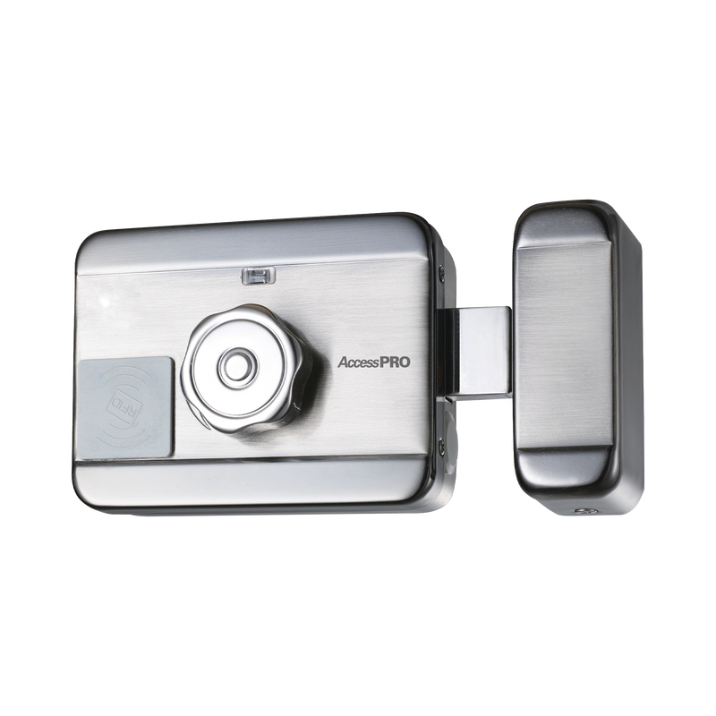 ACCESSRIMMOTOR Cerradura Eléctrica Motorizada / Con Lector de Tarjetas de Proximidad (EM 125Khz)  / Exterior