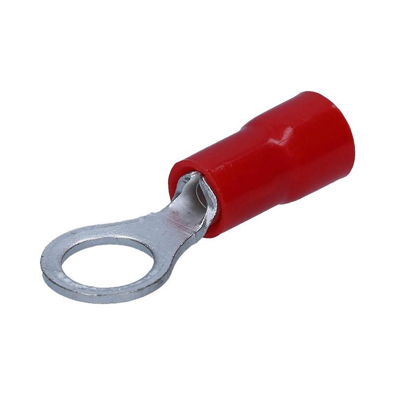 Terminal tipo ojo / 1 /  4  / 22 - 16 AWG / Rojo / Paquete de 25 piezas.
