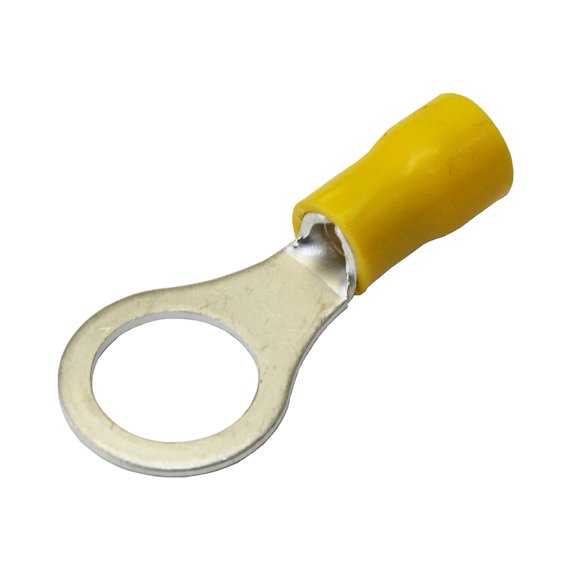 Terminal tipo ojo / 3 / 16 / 10 - 10 AWG / Amarillo / Paquete de 25 piezas.