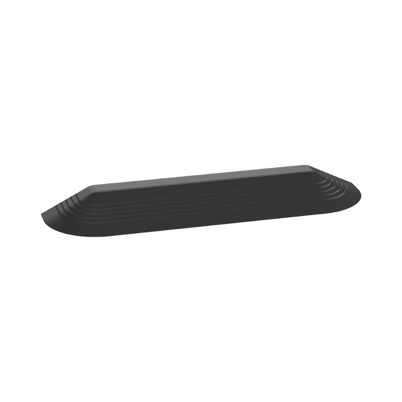 AFR4ECBL Tapa Final Para Canaleta de Piso AFR4BCBL6, Material PVC Rígido, Color Negro