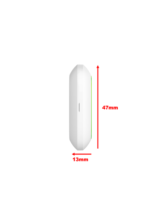 AJAX Button W - Botón  inteligente  multifuncional. Botón de pánico / Control de dispositivos de automatización / Silenciar alarmas de detectores de incendios. Color Blanco (28203.26.WH3)