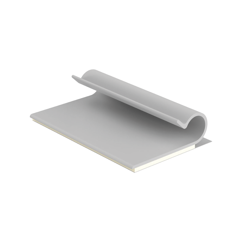 AJC25-A-C Clip Adhesivo Tipo J, Para Cables de Hasta 6.4 mm de Diametro, Uso Interior, Color Gris, Paquete de 100pz