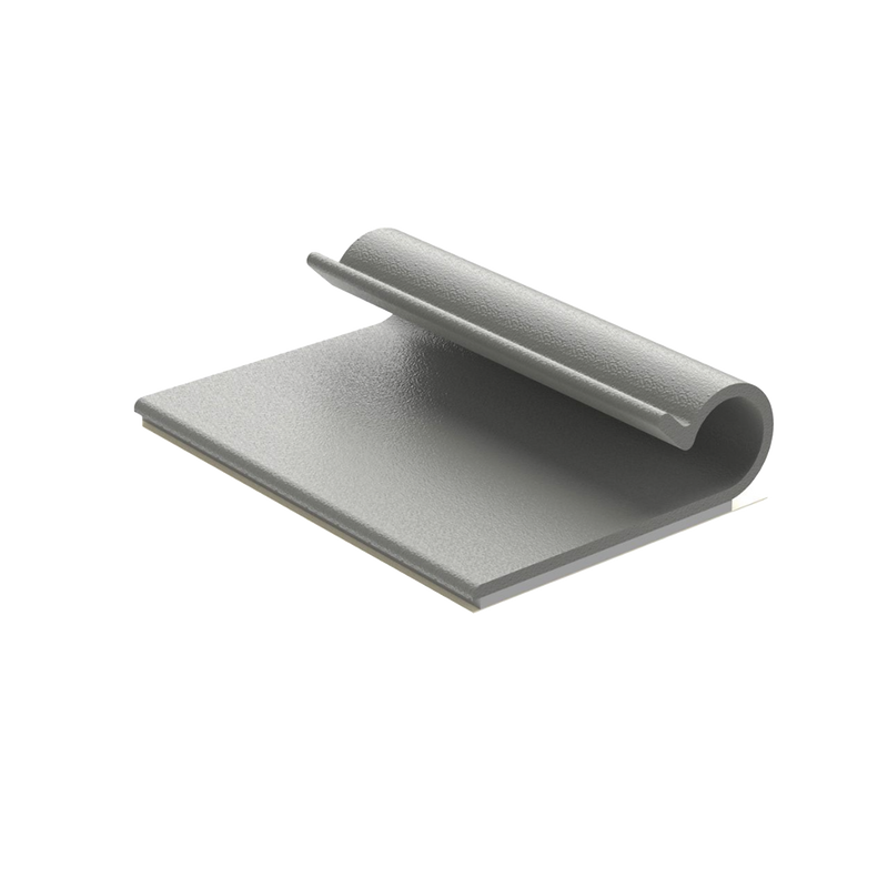 AJC31-A-C Clip Adhesivo Tipo J, Para Cables de Hasta 7.9 mm de Diámetro, Uso Interior, Color Gris, Paquete de 100pz