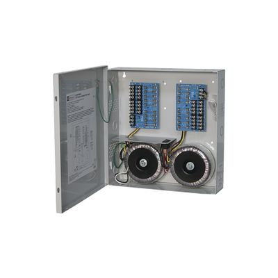 Fuente de poder ALTRONIX de 24 @ 25 Amper o 28 VCA @ 20 Amper, para 16 cámaras / Voltaje de entrada en 115 Vca / Con capacidad de baterías de respaldo / Requieren baterías