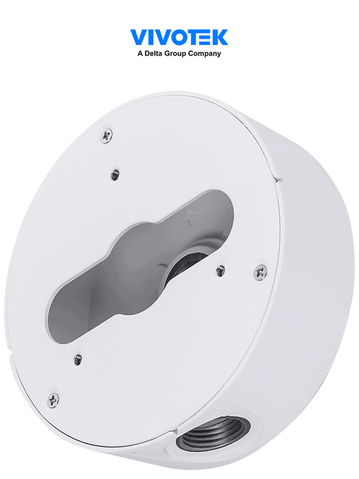 VIVOTEK AM-71E-V02 - Caja de conexiones para exterior, para camaras bullet y domo, color blanco, Material de aleacion de aluminio