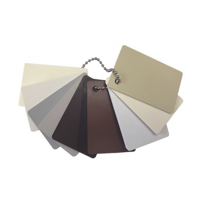 Muestrario, de colores con acabados Matte para los atenuadores, teclados, interruptores y accesorios LUTRON. - Toer