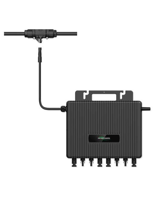 HYXIPOWER HYX-M2000-SW - Microinversor Residencial / Potencia Salida 2000W / Comunicación WIFI / Conexión Hasta 4 Módulos Solares / Protección IP67 / Diseño Tipo Gancho / Plug & Play