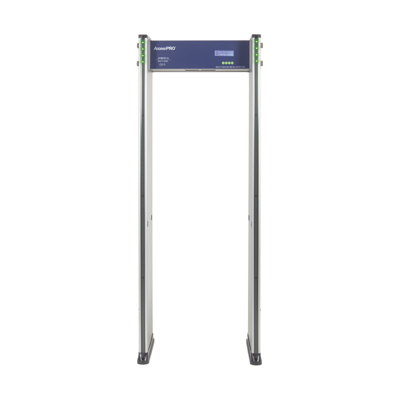 Detector de Metales de 18 zonas/ Uso en Interior/Programación con Control Remoto / Contador de Personas