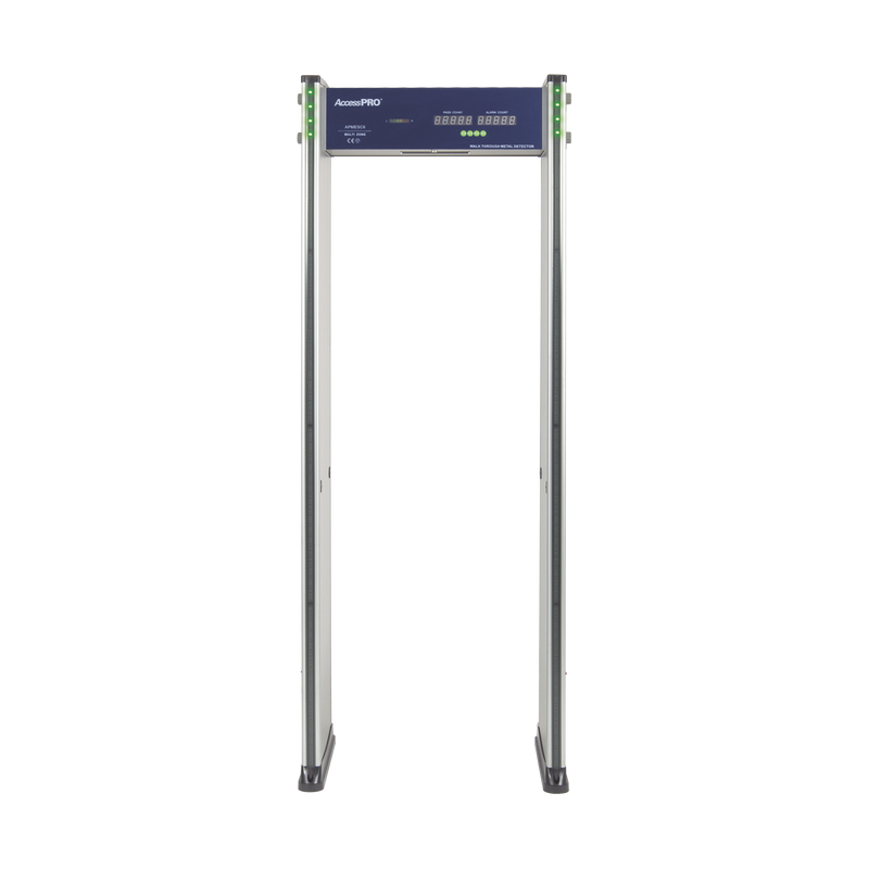 Detector de metales de 6 zonas/ Uso en Interior/ Contador de alarmas y Personas