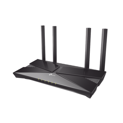 Router WiFi 6 doble banda AX 1800 Mbps /  MU-MIMO y OFDMA / 1 Puerto WAN 10/100/1000 Mbps / 4 Puertos LAN 10/100/1000 Mbps / 4 Potentes Antenas / Compatible con EasyMESH - Toer